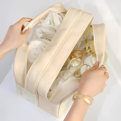 COSMETIQUERA WASHBAG BEIGE – Organización con estilo y practicidad