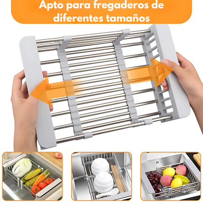 ESCURRIDOR EXPANSIBLE – Más espacio y comodidad para lavar y escurrir en tu cocina