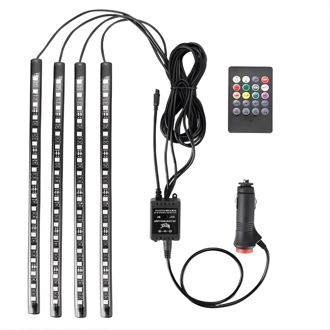 LUCES LED RGB PARA VEHÍCULO (CARRO) – Ambiente personalizado, estilo moderno y experiencia única al conducir