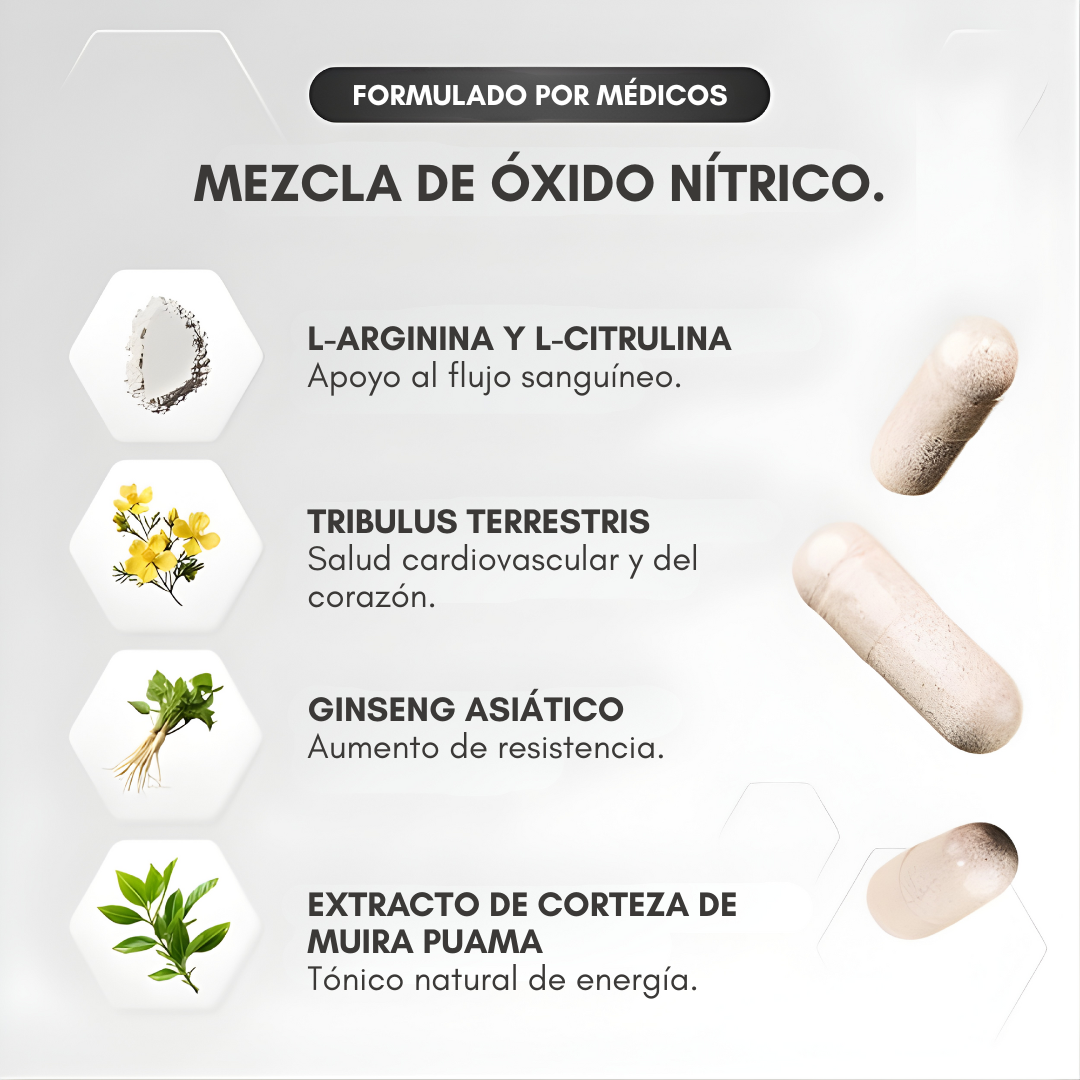 NITRIC OXIDE BOOSTER – Energía explosiva, mayor resistencia y rendimiento superior en cada entrenamiento