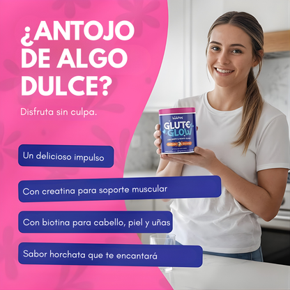 GLUTE GLOW SUPLEMENTO PARA LEVANTAR Y TONIFICAR GLÚTEOS – Apoyo nutricional, energía muscular y rutina fitness más efectiva
