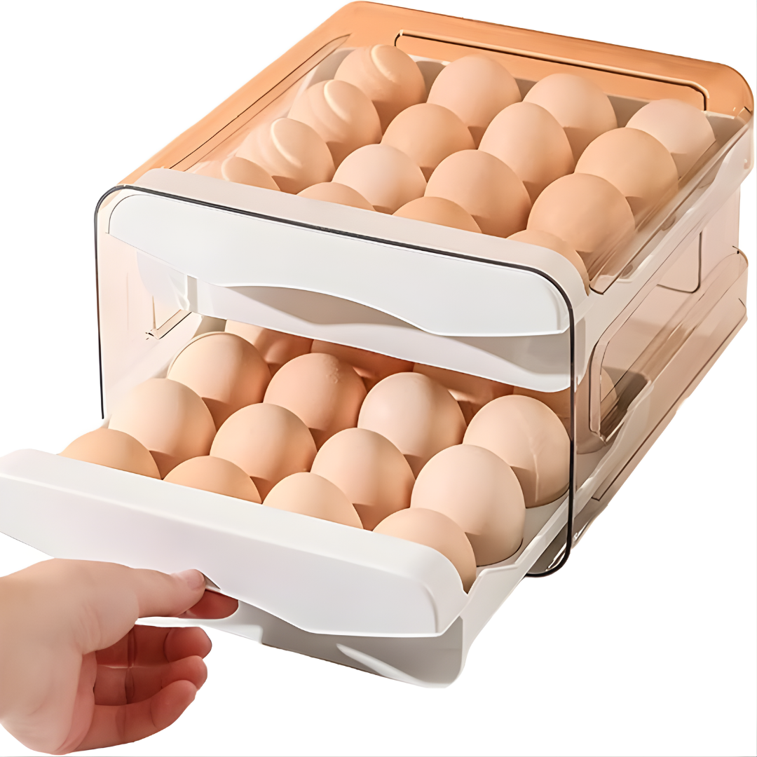 HUEVERA CON GAVETAS PARA 32 HUEVOS – Máxima organización, frescura prolongada y espacio optimizado en tu refrigerador