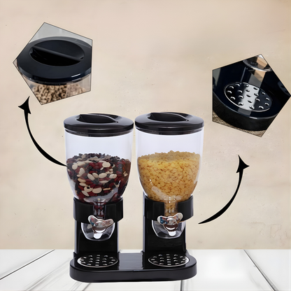 DISPENSADOR DOBLE DE CEREAL – Organización inteligente, porciones perfectas y desayuno sin complicaciones