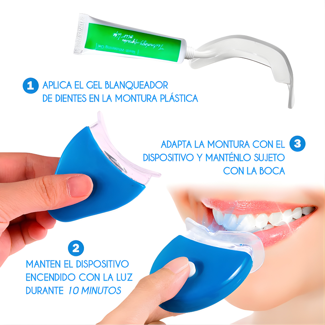 BLANQUEAMIENTO PROFESIONAL DENTAL EN CASA WHITE LIGHT TECNOLOGÍA CON LUZ LED – Sonrisa más blanca, cuidado dental y resultados visibles