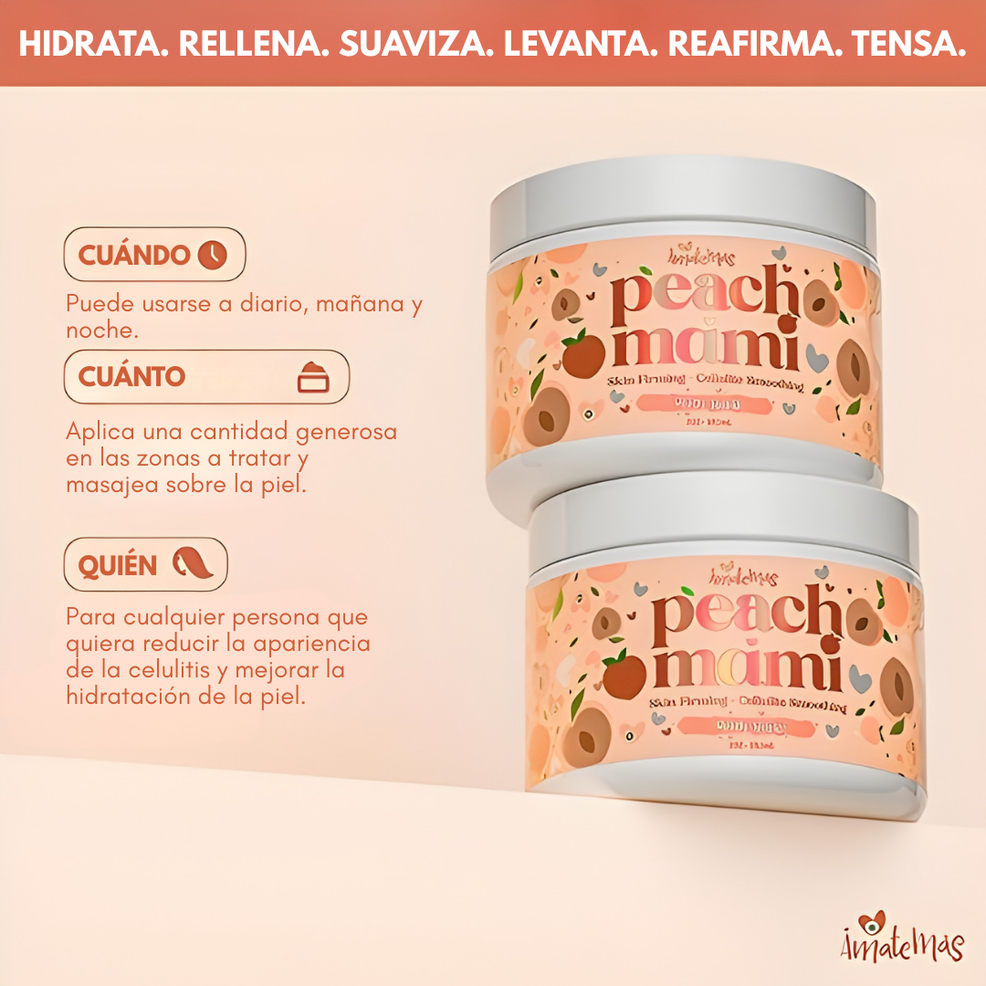 PEACH MAMI – Crema reafirmante para glúteos, piel más firme y cuidado corporal nutritivo