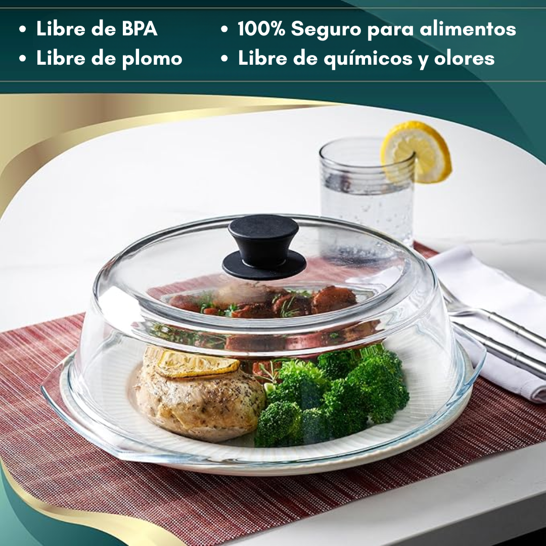 CUBREPLATO DE POLICARBONATO – Protege tu microondas y conserva el sabor de tus comidas