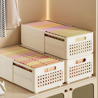 CAJA MODULAR EXPANDIBLE GRANDE CREMA – Orden inteligente, espacio optimizado y organización versátil para cocina y clóset