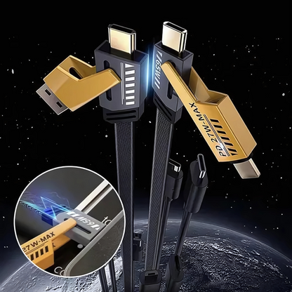 Cable Multiuso 4 en 1 con Carga Rápida | Alta Velocidad y Durabilidad – Potencia y versatilidad en un solo cable