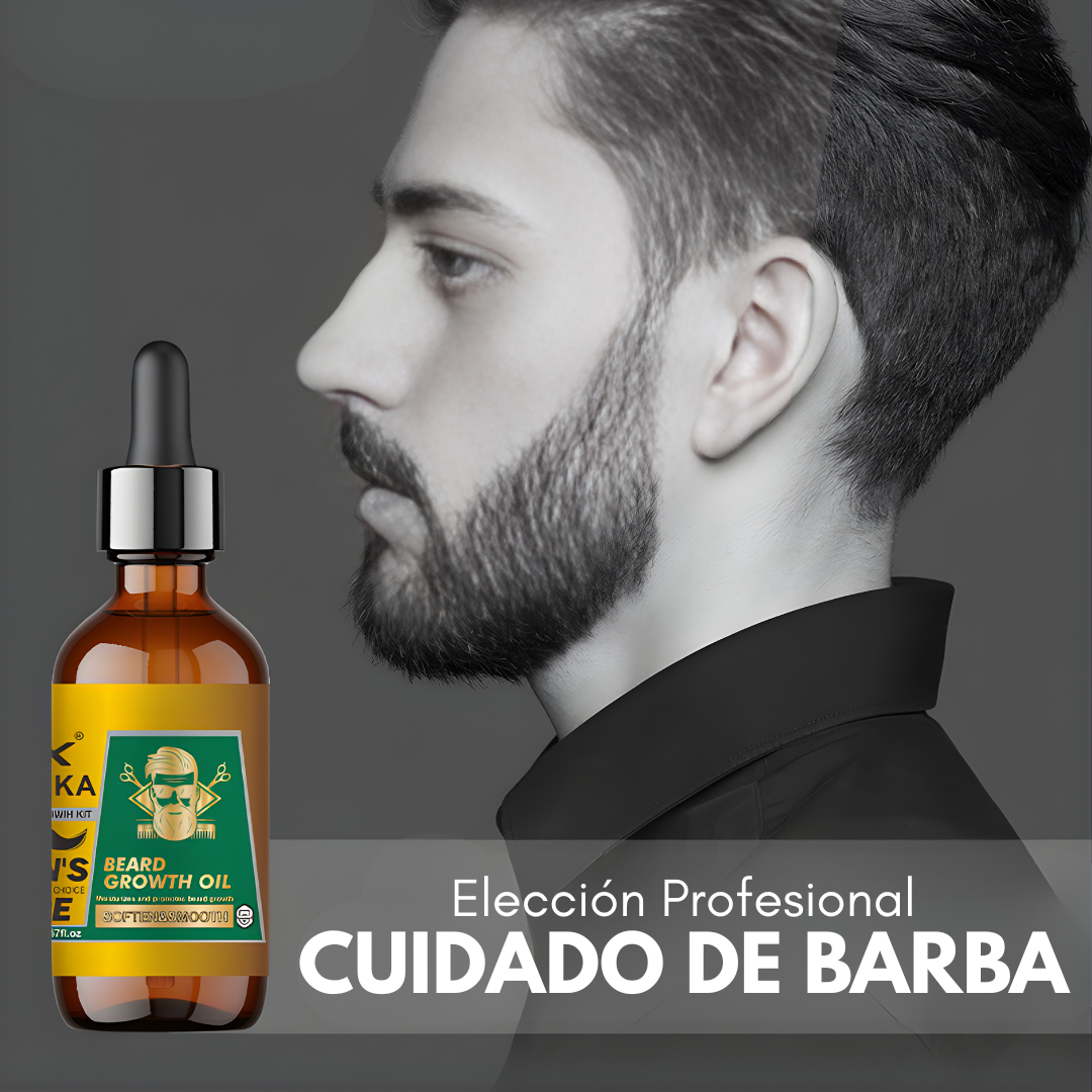 CUIDADO DE BARBA PARA HOMBRE – Barba más suave, crecimiento saludable y estilo impecable todos los días