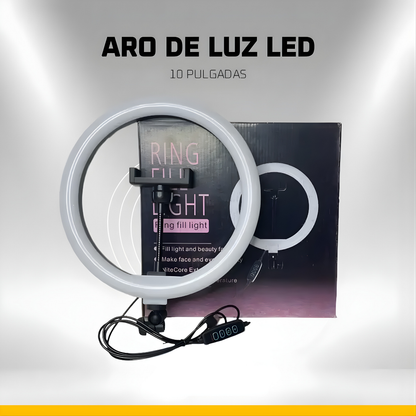 ARO DE LUZ PORTÁTIL – Iluminación uniforme, rostro destacado y contenido profesional en cualquier lugar