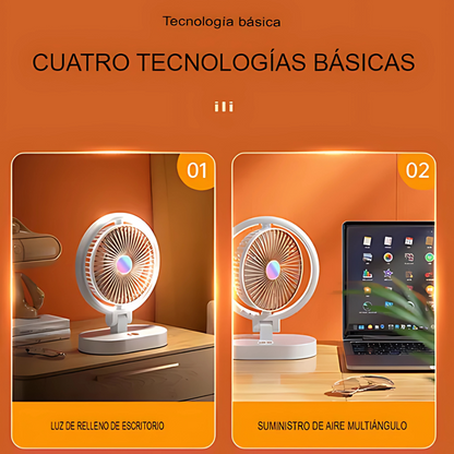 VENTILADOR DE ESCRITORIO – Frescura portátil en cualquier momento