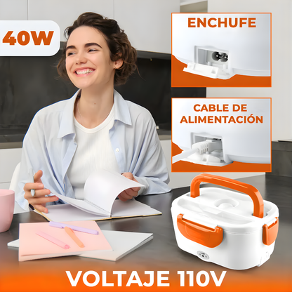 LONCHERA ELÉCTRICA PORTÁTIL DE CALENTAMIENTO RÁPIDO – Comida caliente en minutos, practicidad total y alimentación sin complicaciones