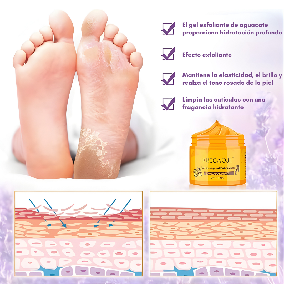 CREMA EXFOLIANTE PARA MASAJE DE PIES – Suavidad profunda, alivio inmediato y renovación total para tus pies