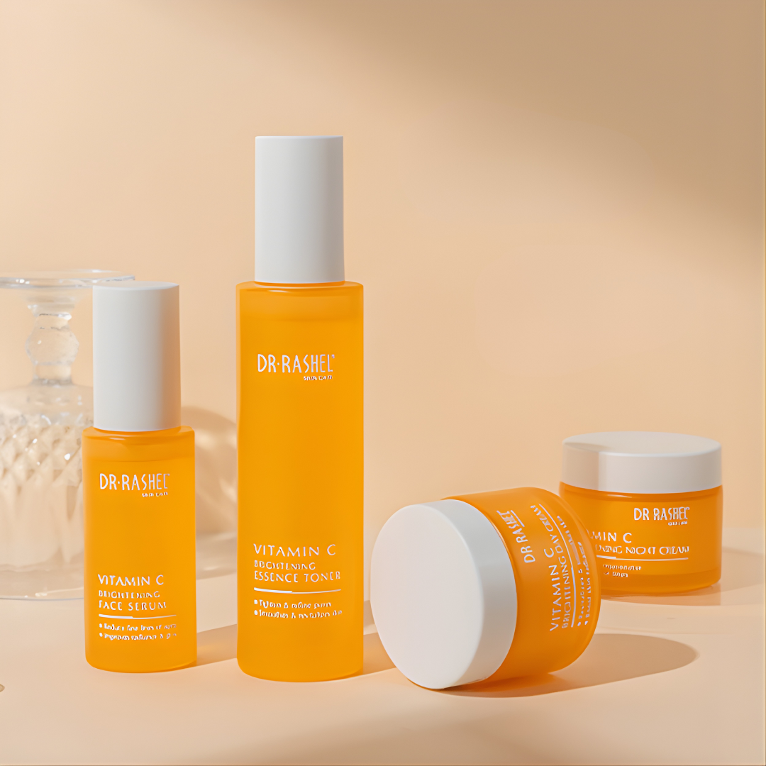 KIT COMPLETO DR-RASHELL VITAMINA C SUNSCREEN – Luminosidad, protección UV y uniformidad visible para tu piel cada día