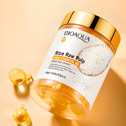 CÁPSULAS DE ARROZ PARA EL CABELLO – Nutre, repara y da brillo a tu melena