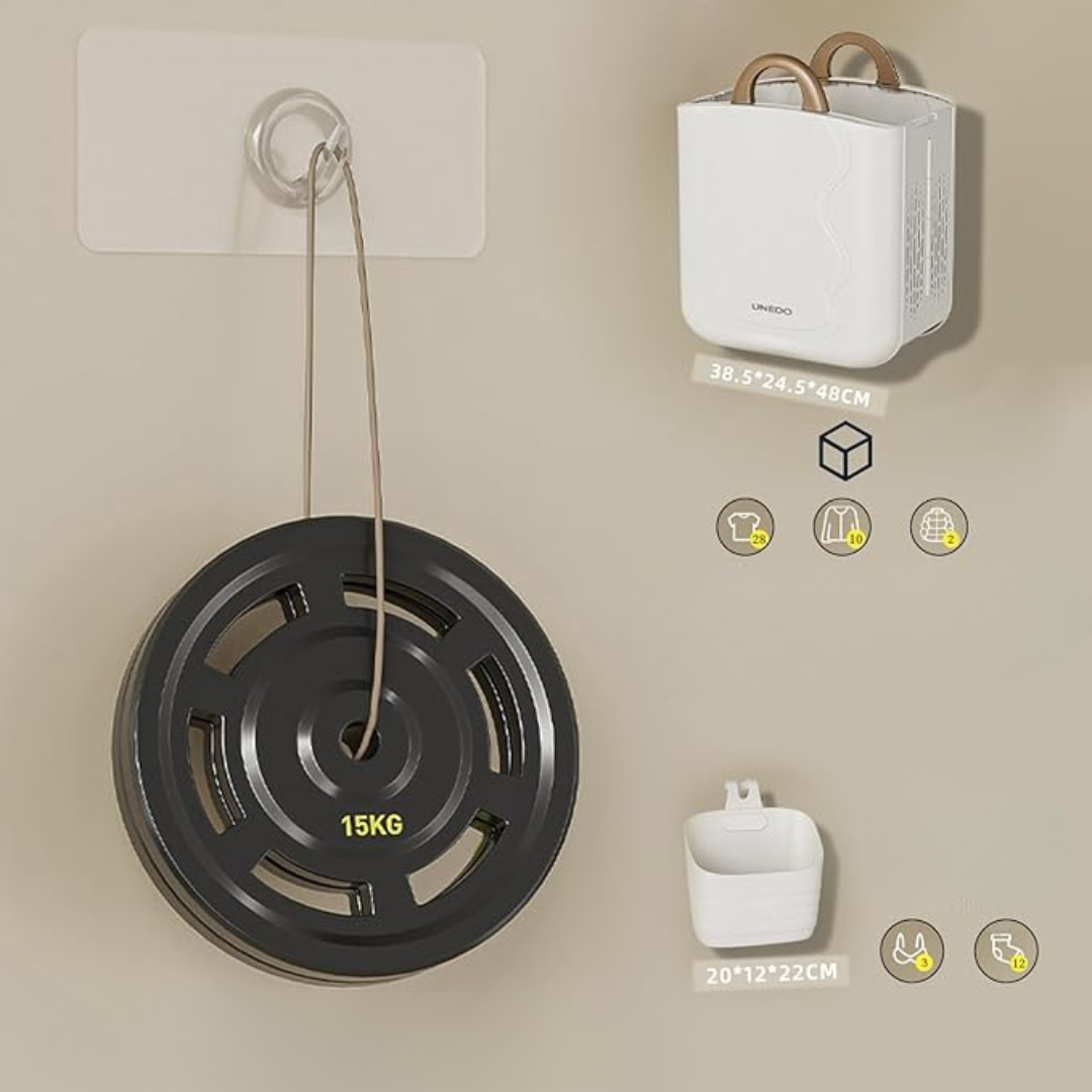 CANASTA DE ROPA SUCIA DE PARED PLEGABLE – Orden, espacio y practicidad en tu hogar