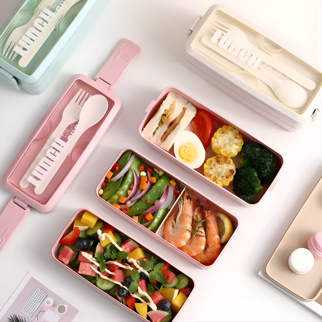 LUNCH BOX CON CUBIERTOS (1 PCS) – Comidas frescas, prácticas y siempre contigo