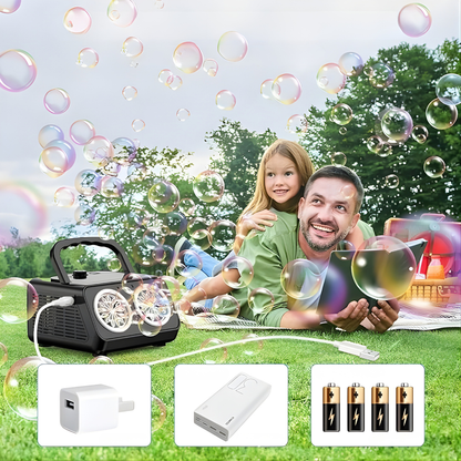 MAQUINA DE BURBUJAS PORTÁTIL – Diversión instantánea, efecto continuo y momentos inolvidables