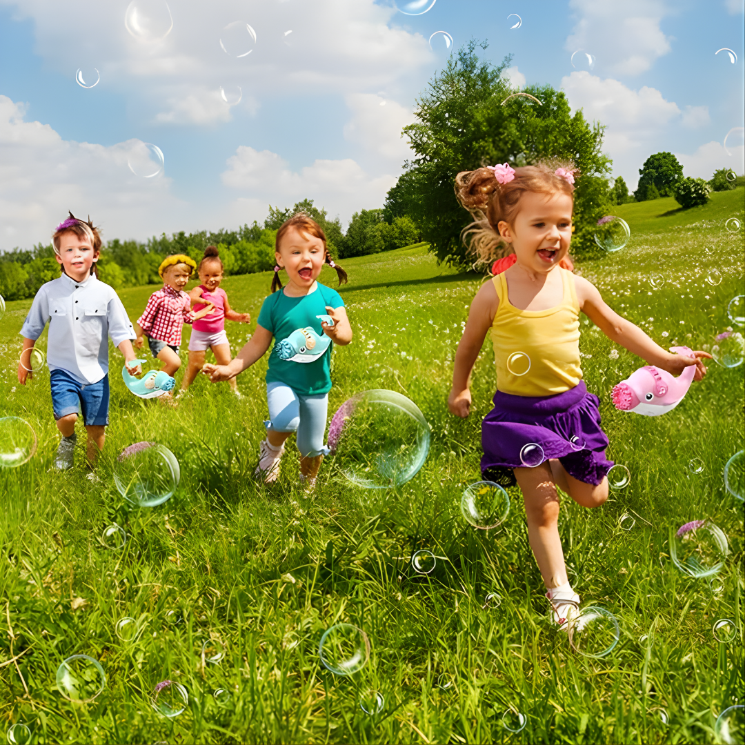 DOLPHIN BUBBLE – Diversión instantánea, burbujas mágicas y un diseño que encanta a niños y adultos