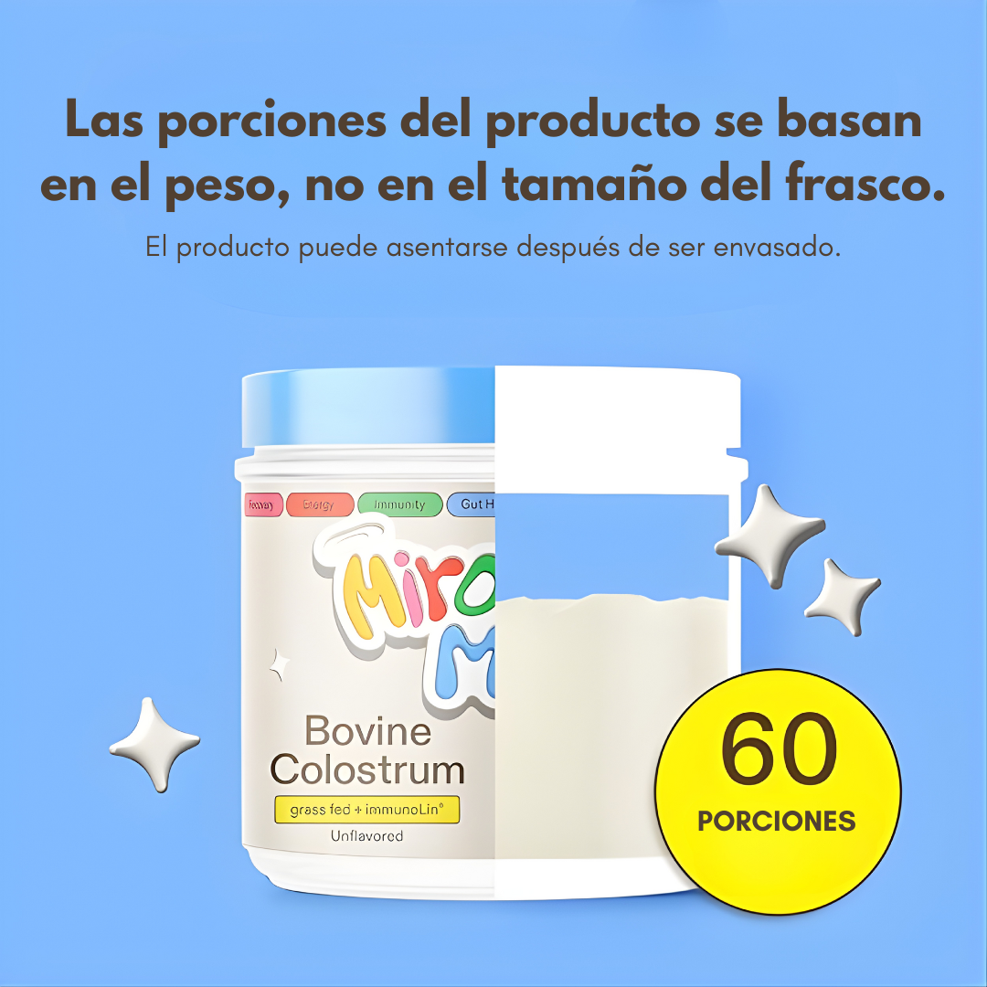 MIRACLE MOO CALOSTRO BOVINO – Abdomen más plano, digestión equilibrada y bienestar femenino desde adentro