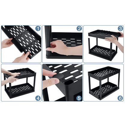 1 ESTANTE PLÁSTICO COLOR NEGRO – Organización práctica y resistente