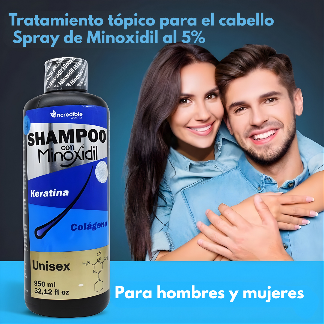 SHAMPOO MINOXIDIL – Fortalecimiento capilar, apariencia de mayor densidad y cuidado diario para tu cabello