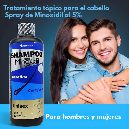 SHAMPOO MINOXIDIL – Fortalecimiento capilar, apariencia de mayor densidad y cuidado diario para tu cabello