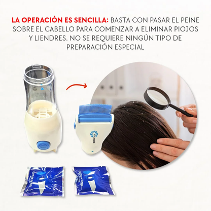 PEINE QUITA PIOJOS ELECTRÓNICO – Eliminación eficaz, uso práctico y cuidado diario sin complicaciones