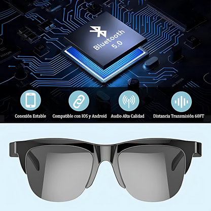 LENTES INTELIGENTES DE AUDIO BLUETOOTH – Estilo y música en un solo accesorio
