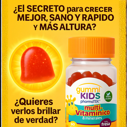 MULTI-VITAMÍNICO KIDS – 60 GUMMIES – Crecimiento sano, defensas fuertes y energía diaria en forma deliciosa
