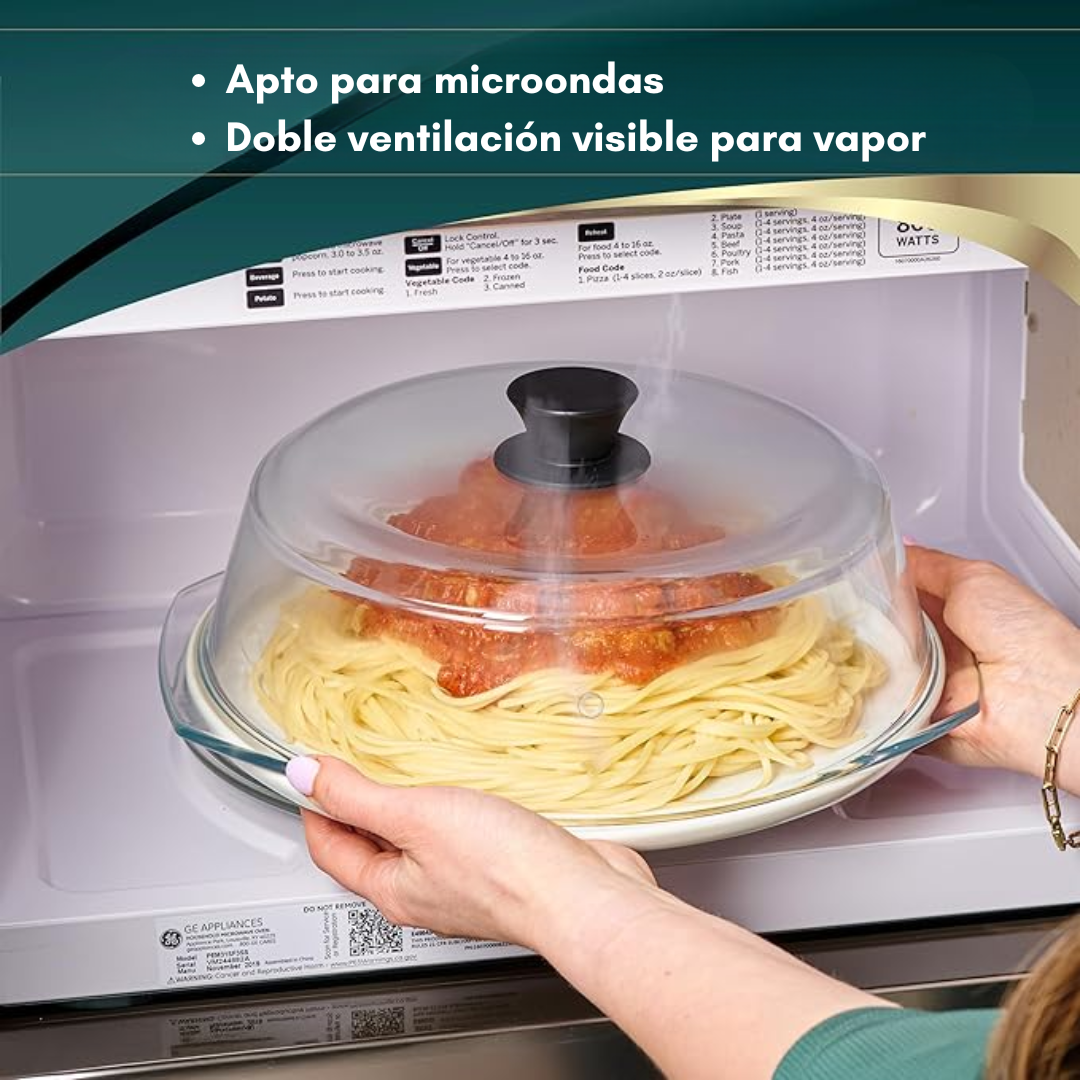 CUBREPLATO DE POLICARBONATO – Protege tu microondas y conserva el sabor de tus comidas