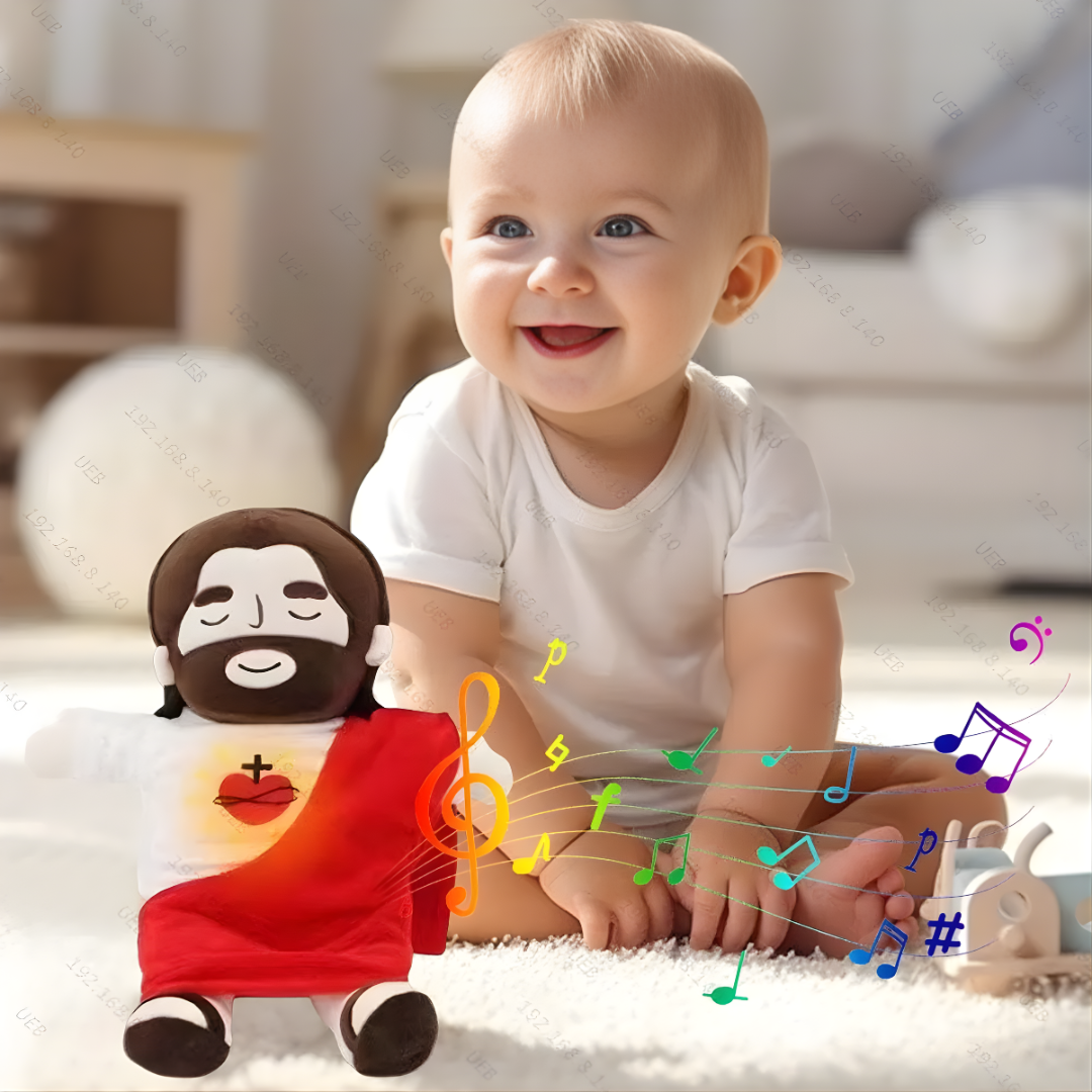 PELUCHE DE JESÚS AZUL – Suavidad divina, compañía reconfortante y un símbolo de fe que abraza el corazón