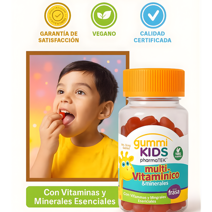 MULTI-VITAMÍNICO KIDS – 60 GUMMIES – Crecimiento sano, defensas fuertes y energía diaria en forma deliciosa
