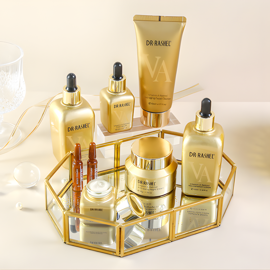 KIT COMPLETO DR-RASHELL RETINOL AGE – Rejuvenece, reafirma y renueva tu piel con acción avanzada antiedad