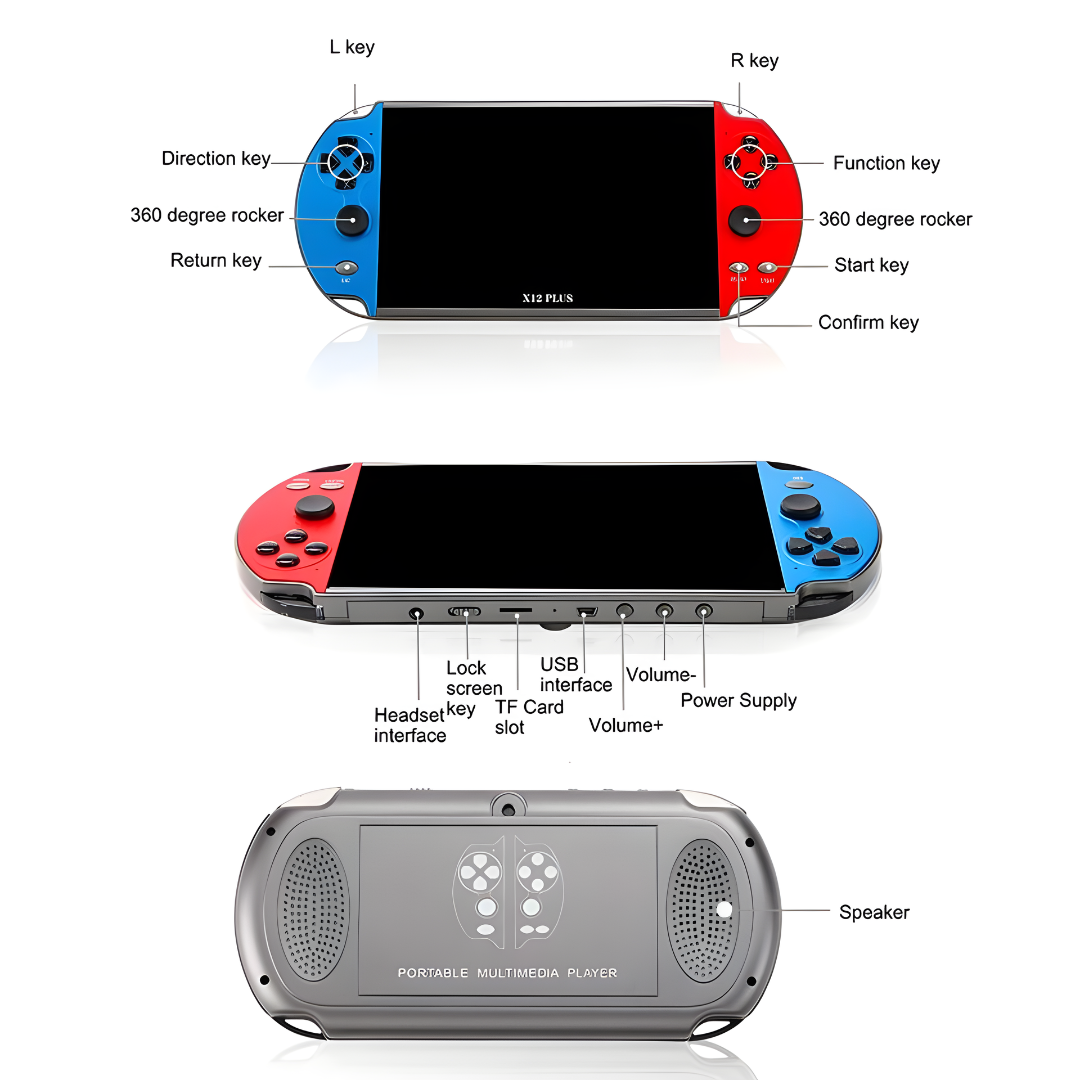 CONSOLA DE VIDEOJUEGOS X7 PLUS – Diversión portátil sin límites