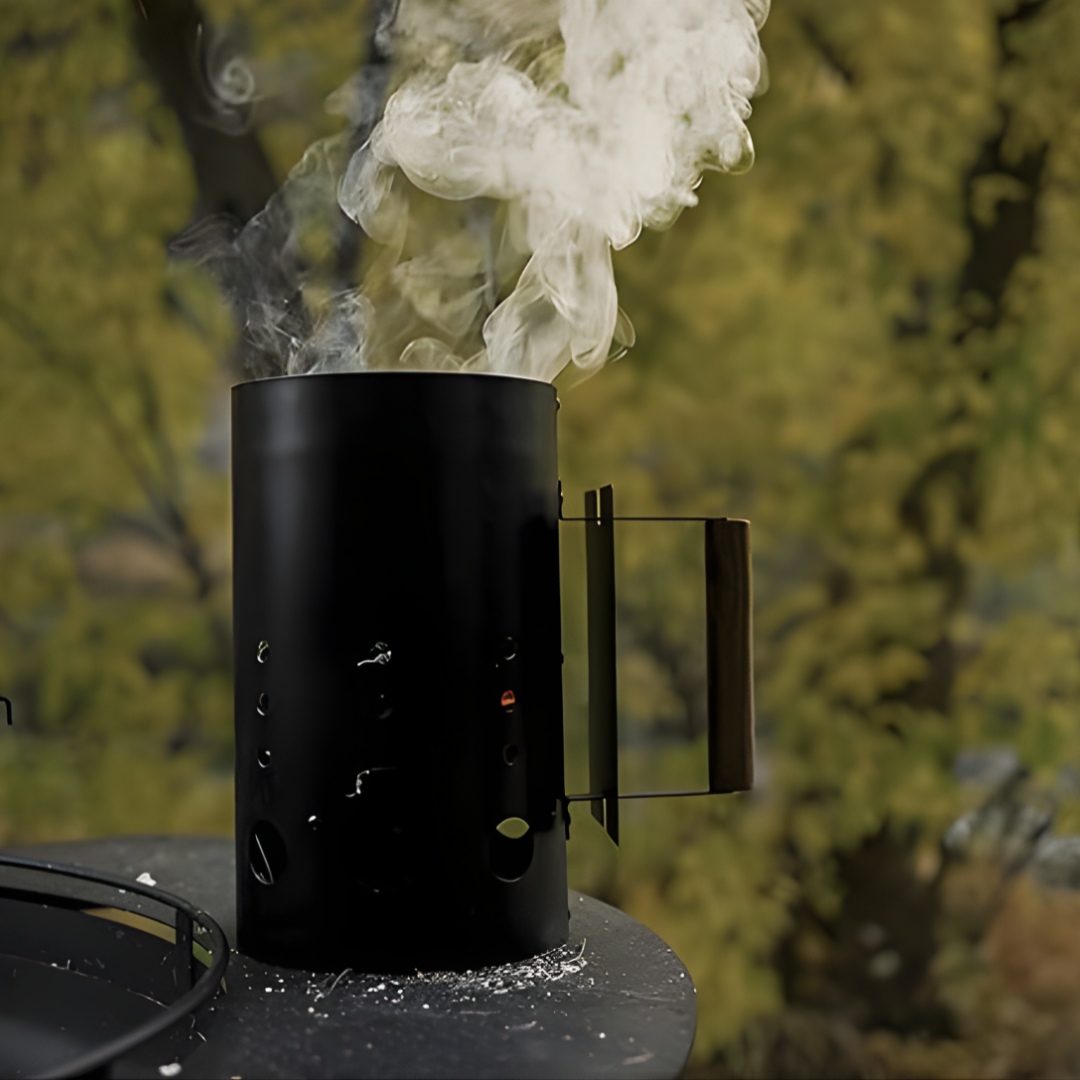 CHIMENEA PARA CARBÓN – Enciende rápido, sin esfuerzo y sin humo