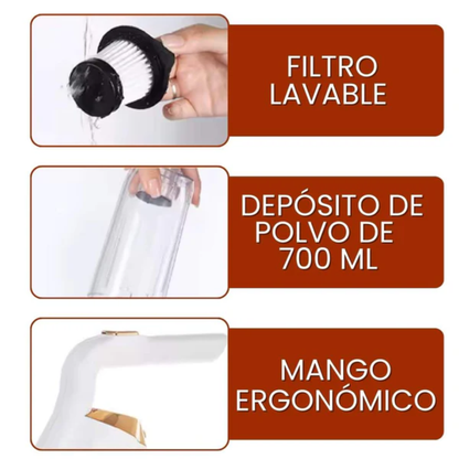 ASPIRADORA PORTÁTIL – Potencia, limpieza y comodidad en la palma de tu mano