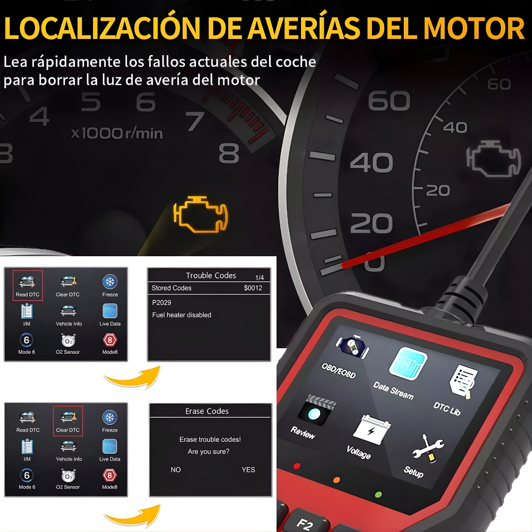 SCANNER PARA CARRO – Diagnóstico inteligente, lectura precisa y control total de tu vehículo