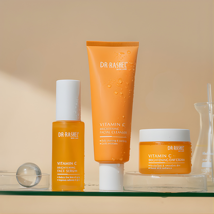 KIT COMPLETO DR-RASHELL VITAMINA C SUNSCREEN – Luminosidad, protección UV y uniformidad visible para tu piel cada día