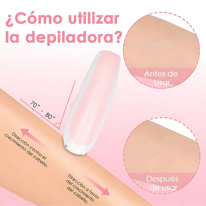 REMOVEDOR DE VELLO ELÉCTRICA, SUAVIDAD INMEDIATA – Piel lisa y perfecta sin dolor