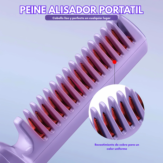 PEINE ALISADOR PORTÁTIL – Cabello liso y perfecto en cualquier lugar