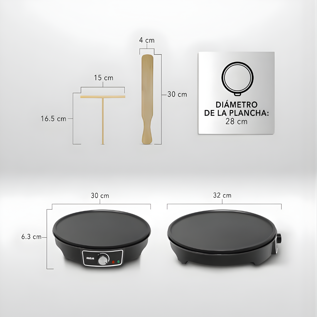CREPERA ELÉCTRICA – Cocción uniforme, superficie antiadherente y crepes perfectos en minutos