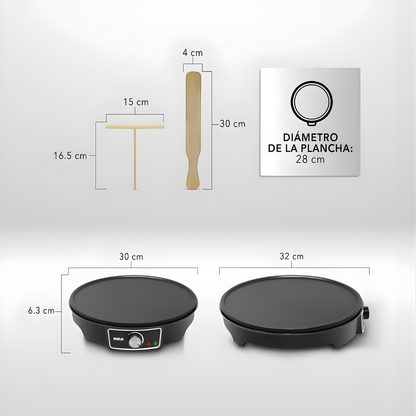 CREPERA ELÉCTRICA – Cocción uniforme, superficie antiadherente y crepes perfectos en minutos