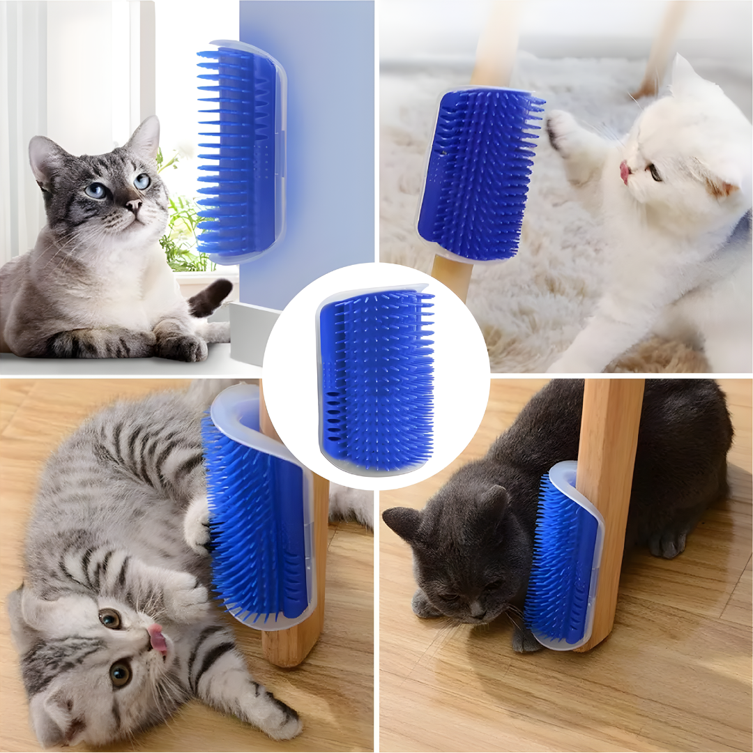 CEPILLO RASCADOR GATO (PACK DE 2) – Relaja, masajea y elimina el pelo suelto