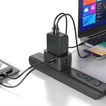 ADAPTADOR DE VIAJE UNIVERSAL – Conexión global, carga segura y energía confiable en cualquier destino