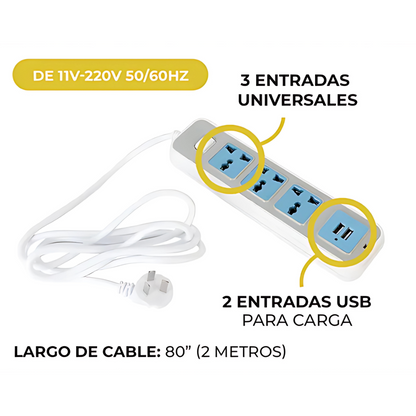 REGLETA MULTIFUNCIONES – Energía segura y práctica en un solo lugar