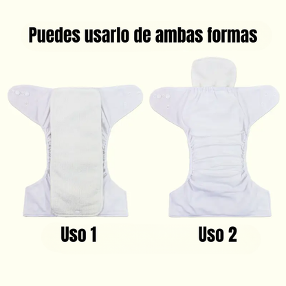 PAÑAL REUTILIZABLE ECOLÓGICO PARA BEBÉ – PACK * 3 UNIDADES