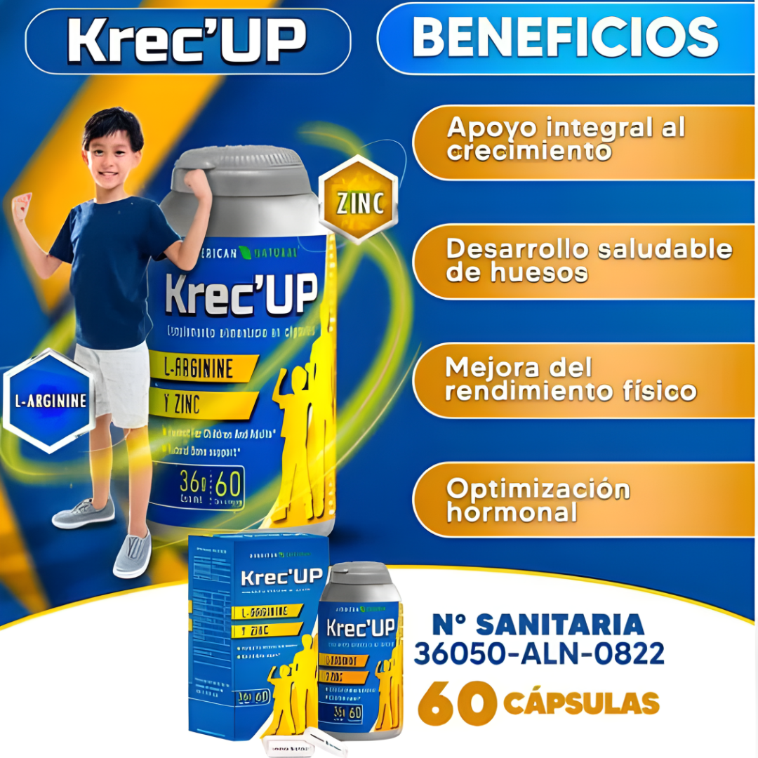 KREC UP – Energía, fuerza y rendimiento en cada cápsula