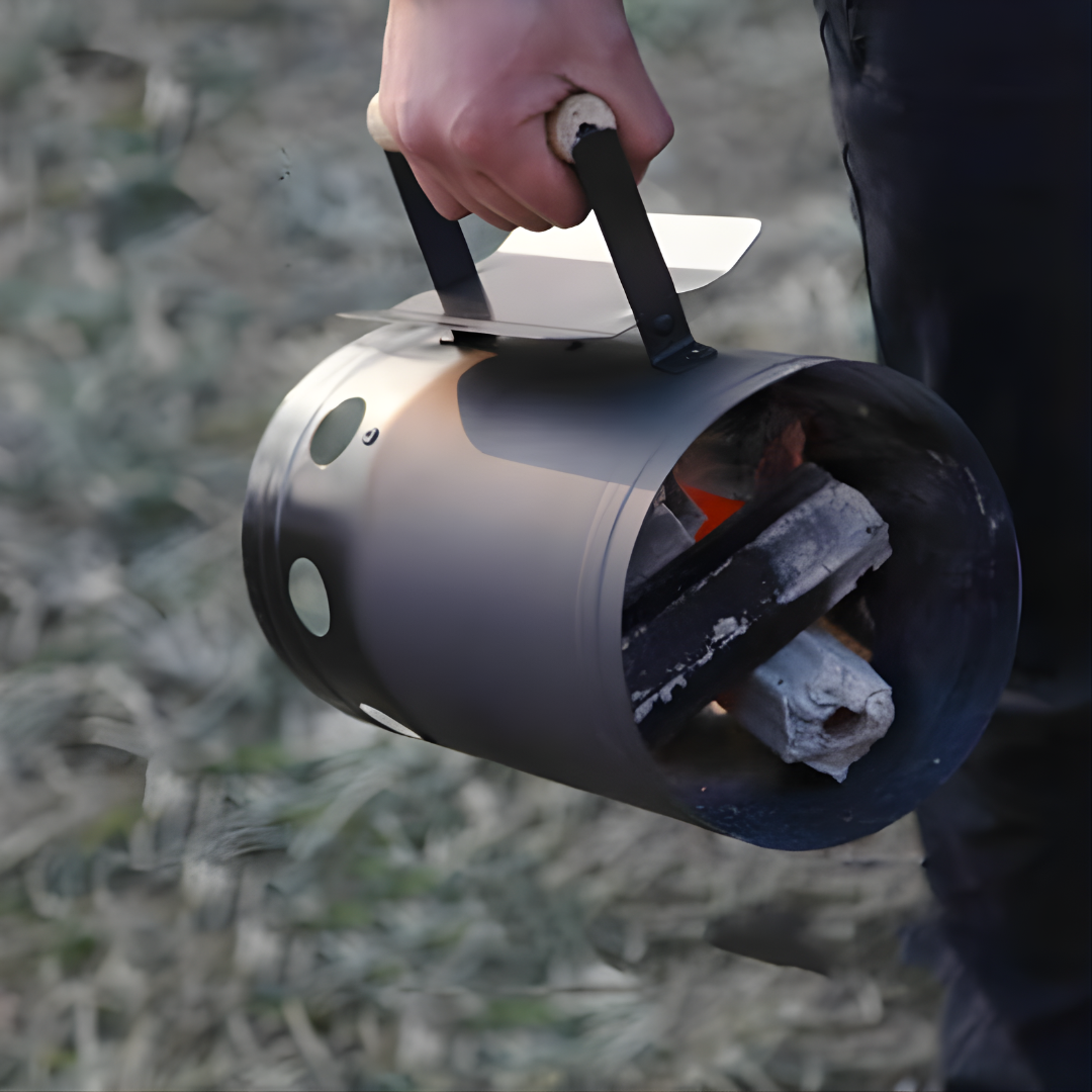 CHIMENEA PARA CARBÓN – Enciende rápido, sin esfuerzo y sin humo
