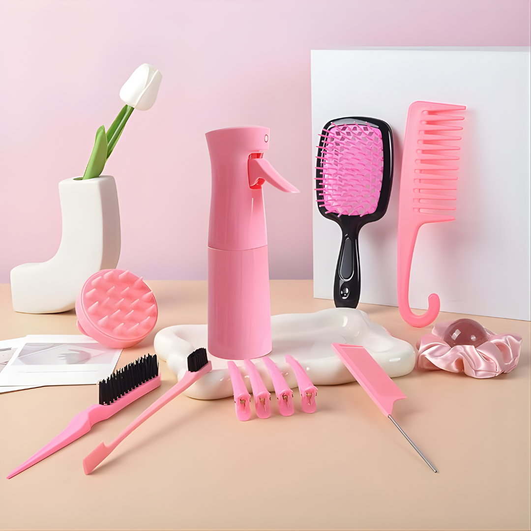 SET DE PELUQUERÍA ROSA PARA PEINADOS – Estilo diario, control total y resultados prolijos sin esfuerzo